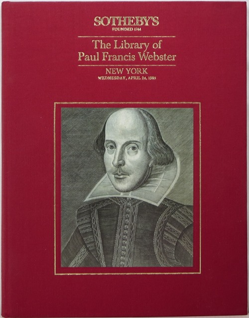 Image for The Library of Paul Francis Webster, New York, April 24, 1985