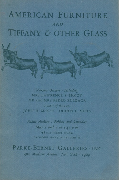 Image for American Furniture and Tiffany & Other Glass: Various Owners, New York, May 2 and 3, 1969 (Sale 2850)