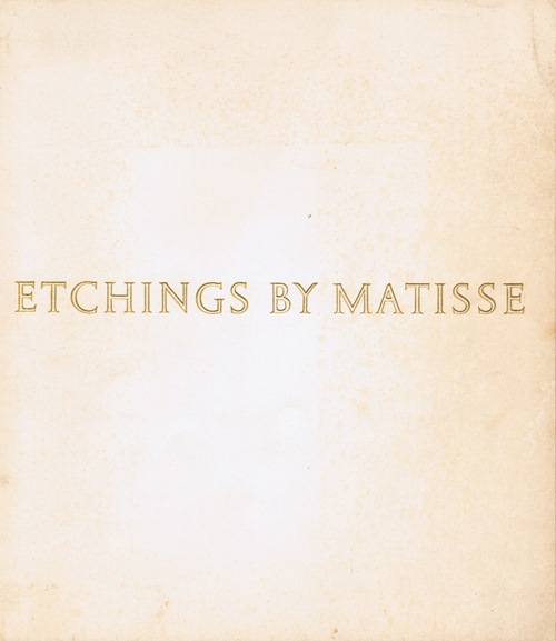 Image for Etchings by Matisse