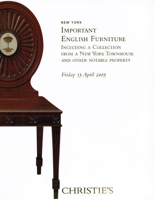 Image for Important English Furniture Including a Collection from a New York Townhouse and Other Notable Property, New York, Friday 15 April 2005
