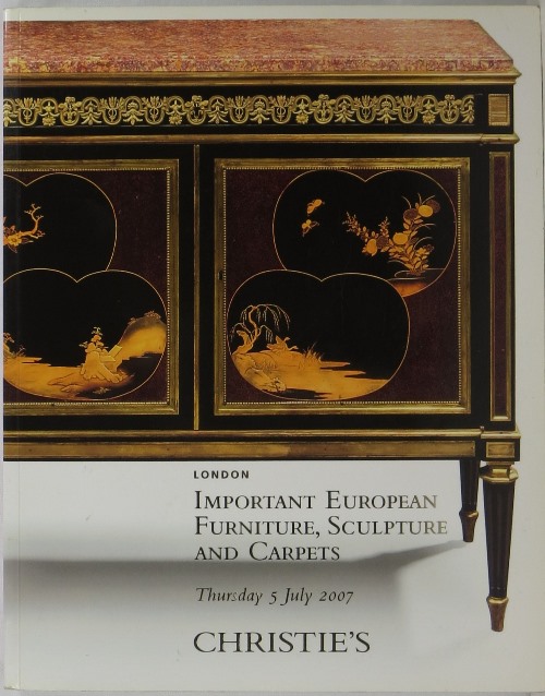 Image for Important European Furniture, Sculpture and Carpets: London Thursday 5 July 2007
