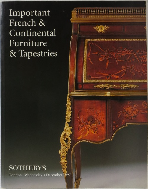 Image for Important French & Continental Furniture & Tapestries: London Wednesday 3 December 1997