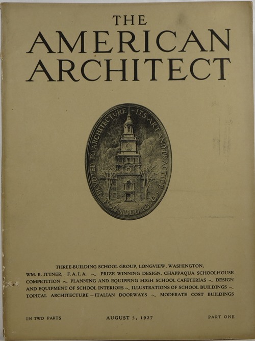 Image for The American Architect, Number 2526, in Two Parts, August 5, 1927