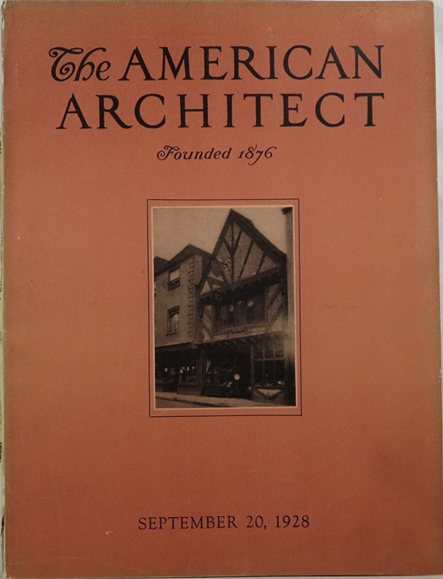 Image for The American Architect, Number 2553, September 20, 1928