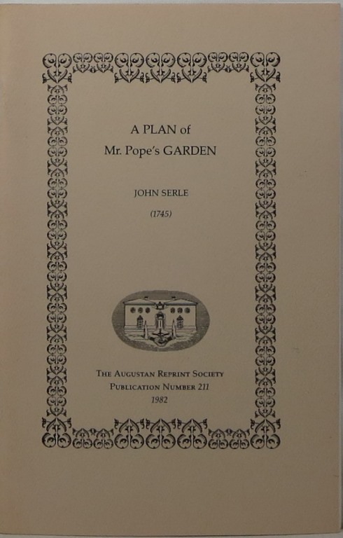 Image for A Plan of Mr. Pope's Garden