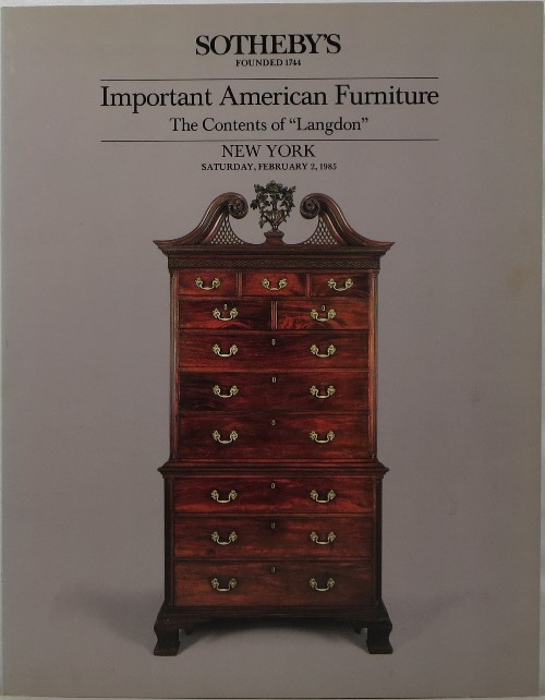 Image for Important American Furniture: The Contents of Langdon