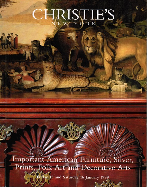 Image for Important American Furniture, Silver, Prints, Folk Art and Decorative Arts, New York, 15 and 16 January 1999 (Sale 9054)