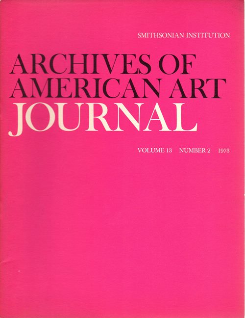 Image for Archives of American Art Journal, Volume 13, Number 2, 1973