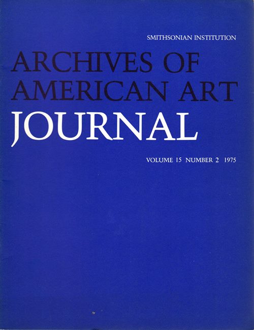 Image for Archives of American Art Journal, Volume 15, Number 2, 1975