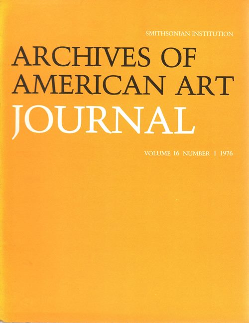 Image for Archives of American Art Journal, Volume 16, Number 1, 1976