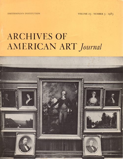 Image for Archives of American Art Journal, Volume 23, Number 3, 1983