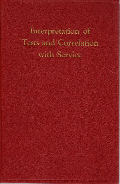 Image for Interpretation of Tests and Correlation With Service