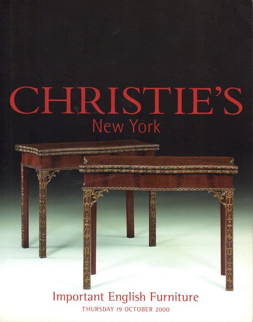 Image for Important English Furniture, New York, 19 October 2000 (Sale 9488)