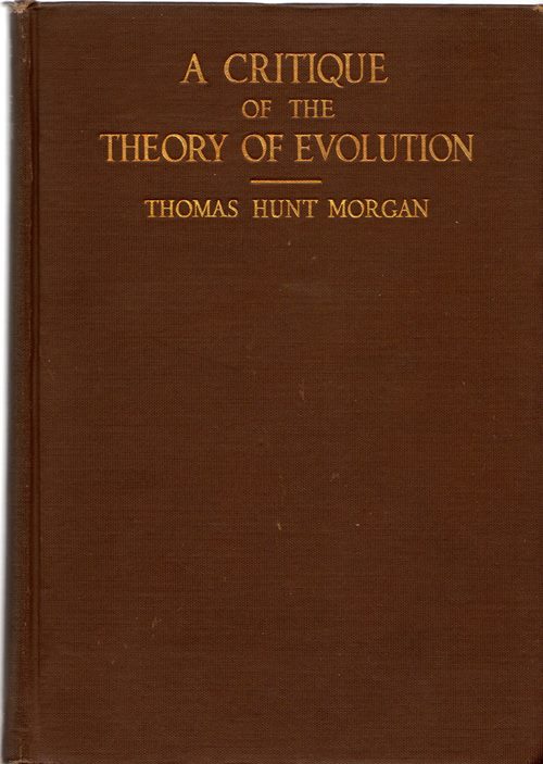 Image for A Critique of the Theory of Evolution