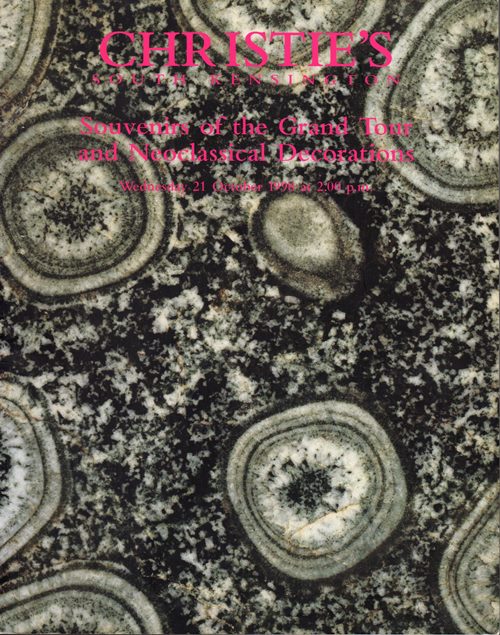 Image for Souvenirs of the Grand Tour and Neoclassical Decorations, South Kensington, 21 October 1998 (Sale 8165)