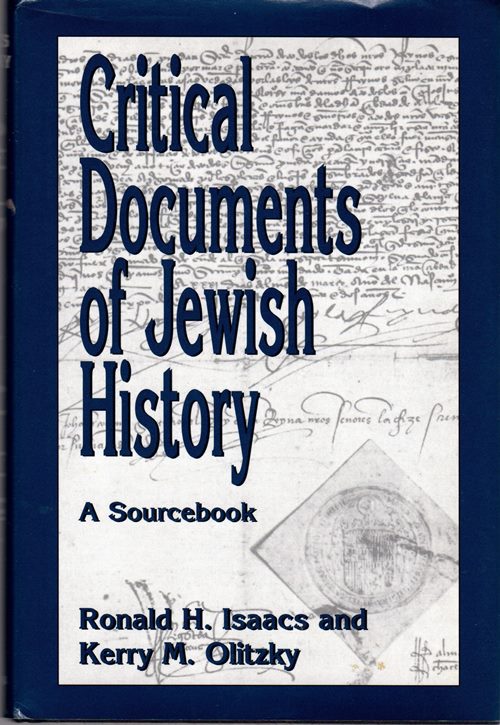 Image for Critical Documents of Jewish History: A Sourcebook