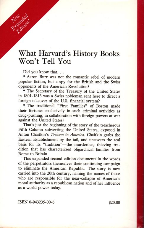 Treason in America: From Aaron Burr to Averell Harriman