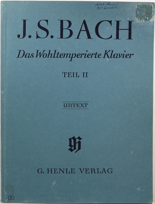 Das Wohltemperierte Klavier. Teil II