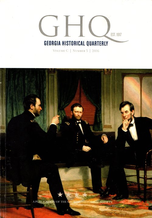 Georgia Historical Quarterly, Volume C, Number 3, 2016