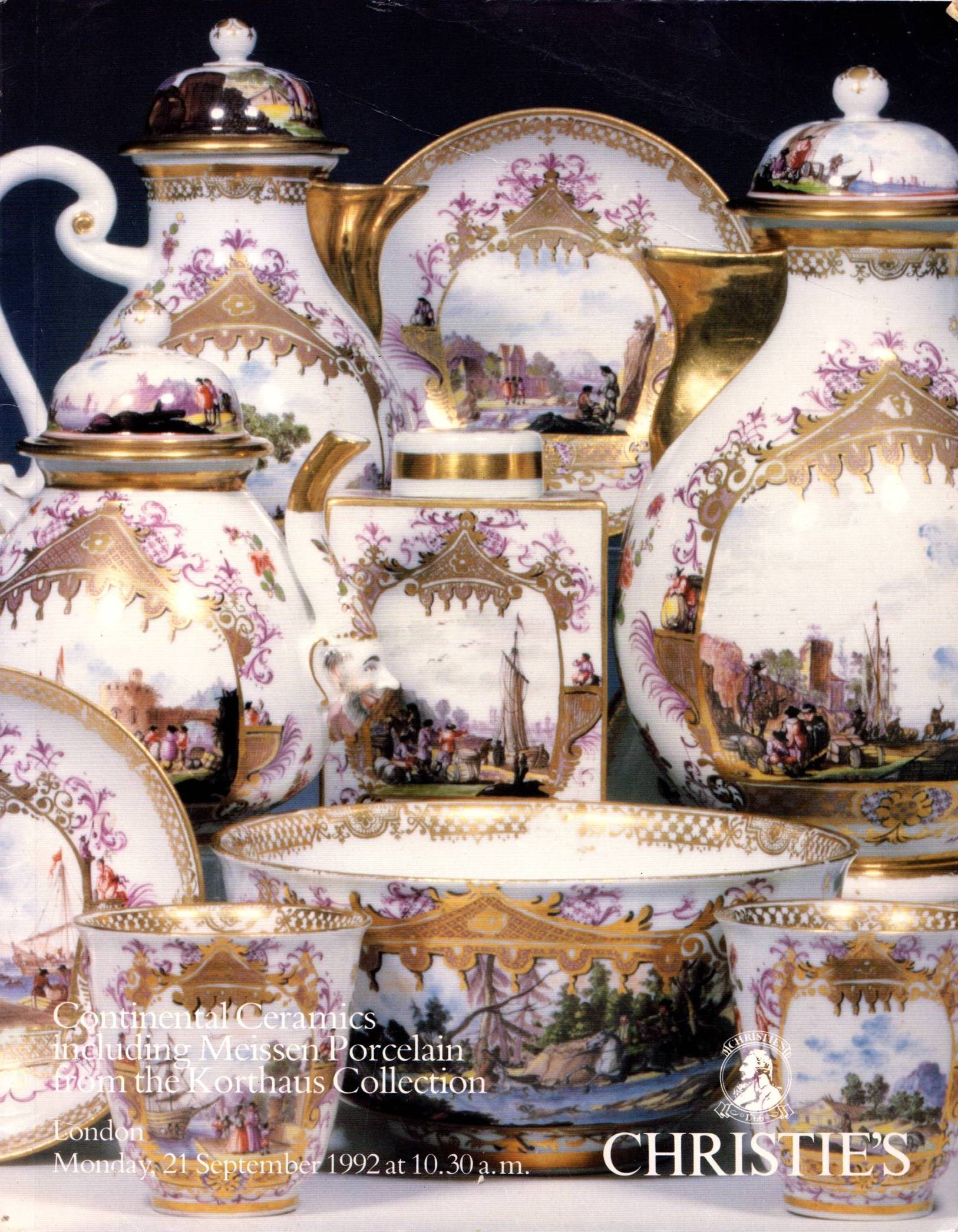 Continental Ceramics Including Meissen Porcelain from the Korthaus Collection, London, 21 September 1992